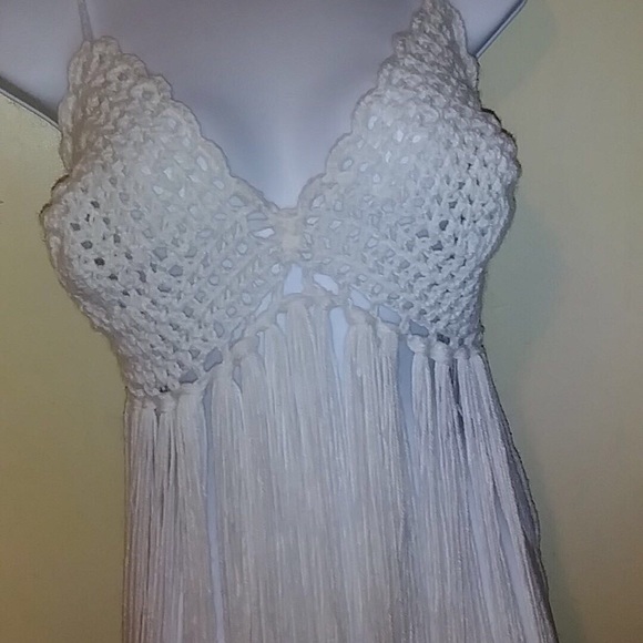 White long fringed top - Picture 3 of 5